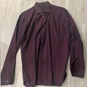 John Varvatos purple dress shirt in slim fit style.